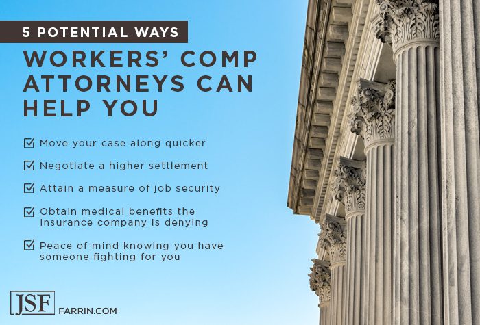5 potential ways workers' comp attorney can help your case including speed, negotiations, and peace of mind