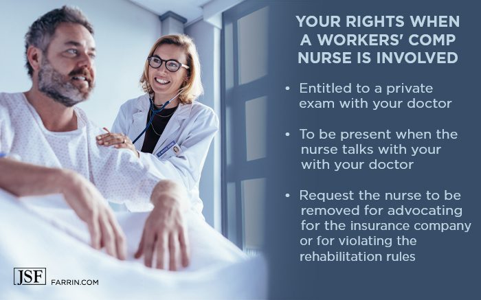 Your rights when a workers' comp nurse is involved on your case.