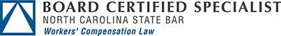 Board Certified Specialist North Carolina State Bar Workers' Compensation Law logo
