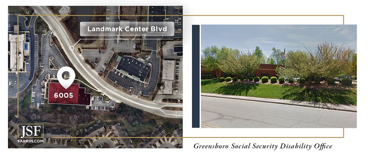 Greensboro Social Security Disability office location at 6005 Landmark Center Blvd