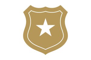 Gold police badge icon