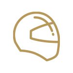 Gold helmet icon.