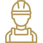 gold construction worker icon