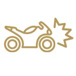 gold motorcycle icon