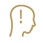 Gold head injury icon