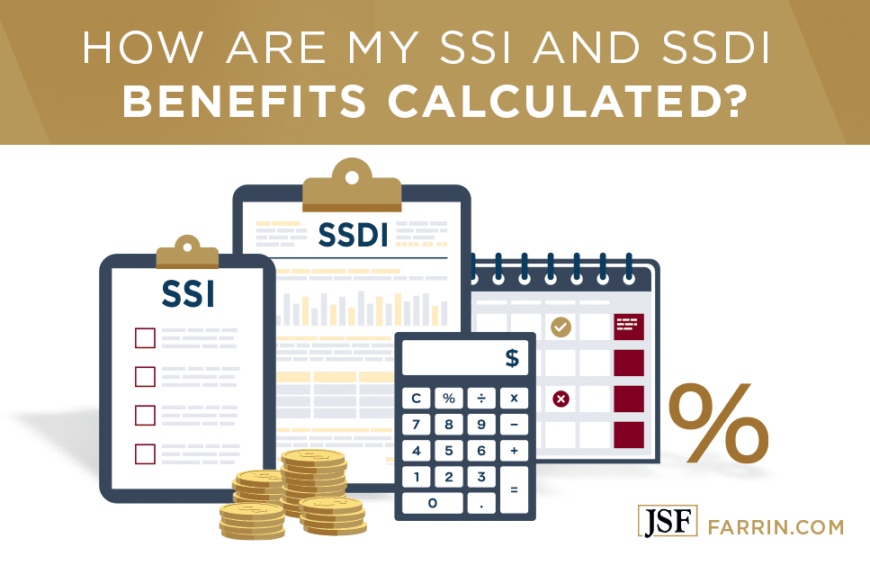 How are my SSI and SSDI benefits calculated?