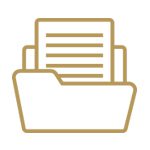Gold file folder icon