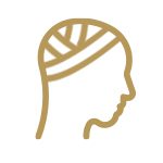 Gold head injury icon