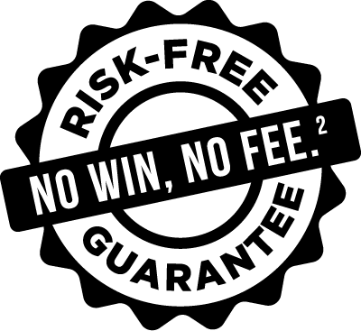No win, no attorney fee, risk-free guarantee icon. James Scott Farrin offers this guarantee to our clients in Charlotte, NC