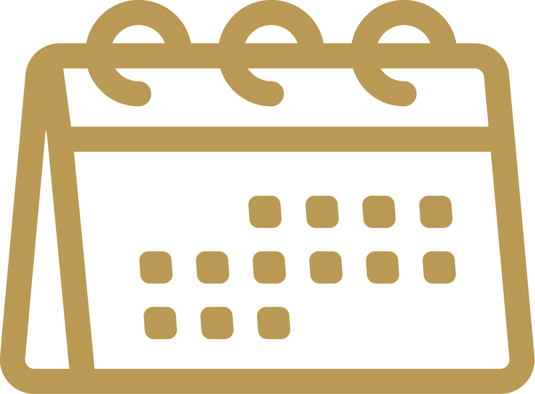gold monthly calendar icon