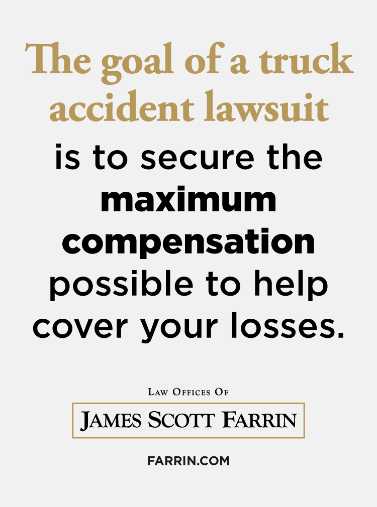 goal of a truck accident lawsuit graphic
