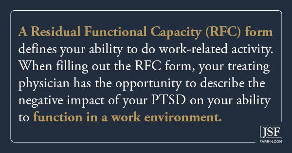 Statement about the purpose of a Residual Functional Capacity (RFC) form