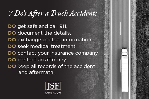7 Do's after a truck accident