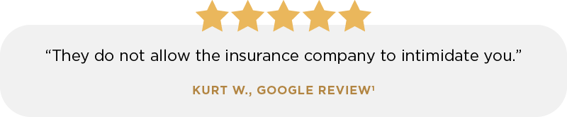 A 5 star google review from a former client.