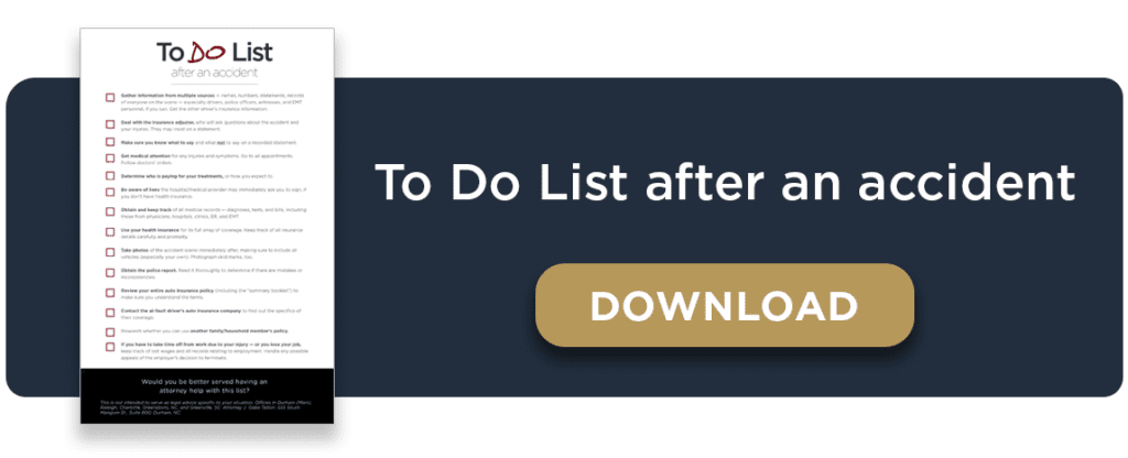 Download our free To Do List guide for after a car accident.
