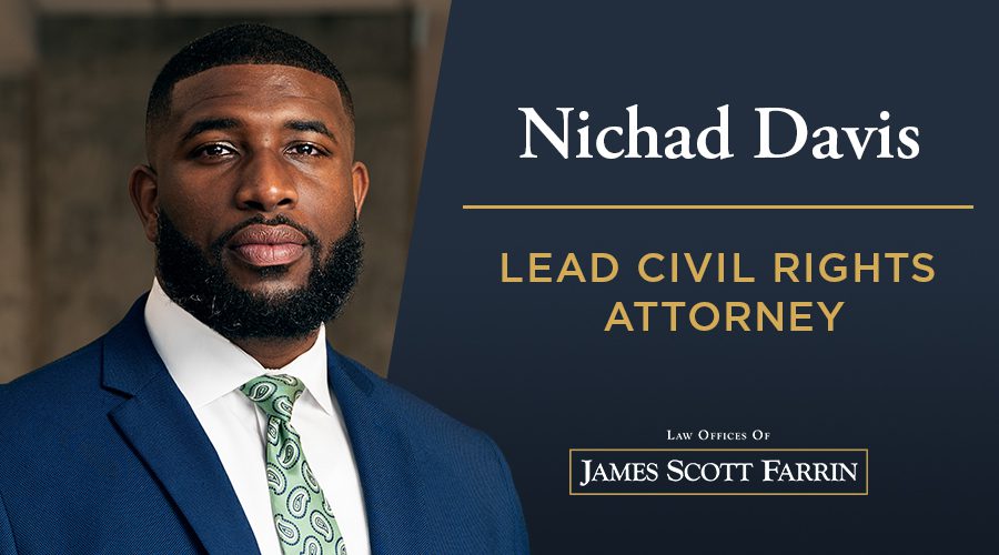 Nichad Davis, attorney at the Law Offices of James Scott Farrin.