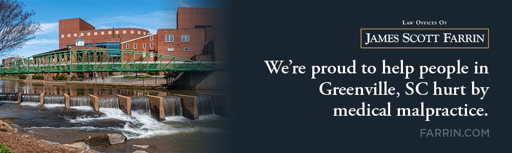 The Law Offices of James Scott Farrin are proud to help people in Greenville SC with their medical malpractice cases.