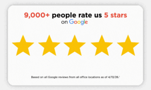 9,000+ people rate us 5 stars