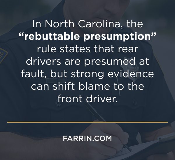 North Carolina rebuttable presumption rule graphic