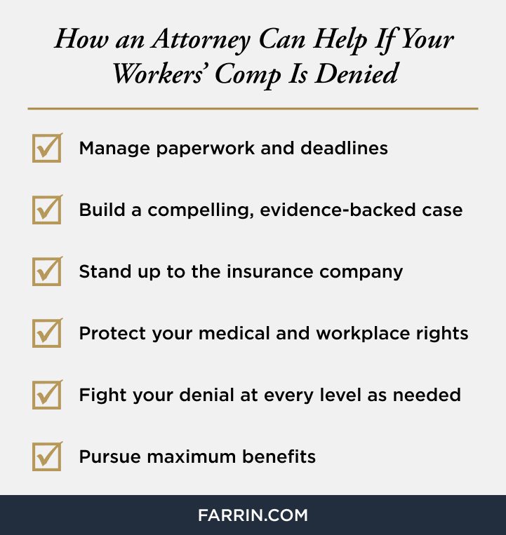 Law Offices of James Scott Farrin North Carolina workers’ compensation attorneys explain how lawyers help after claim denial.