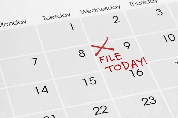Law Offices of James Scott Farrin Carolinas workers’ comp attorneys. Calendar with marked deadline emphasizes urgency to file a workers’ compensation claim.