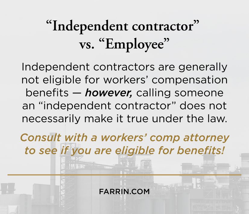 Law Offices of James Scott Farrin North Carolina workers’ compensation firm. An explanation of worker classification & eligibility for benefits.